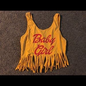 Mustard Crop Top